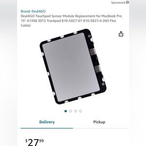 Touchpad sensor model for Macbook Pro 810-5827-A